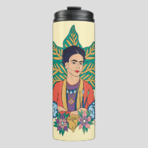 Frida Kahlo Colorful Floral Graphic Thermal Tumbler