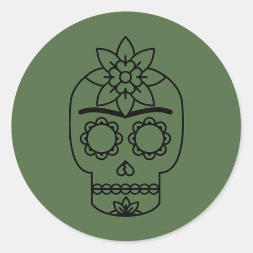 Frida Kahlo  CoyoacaÌn Classic Round Sticker