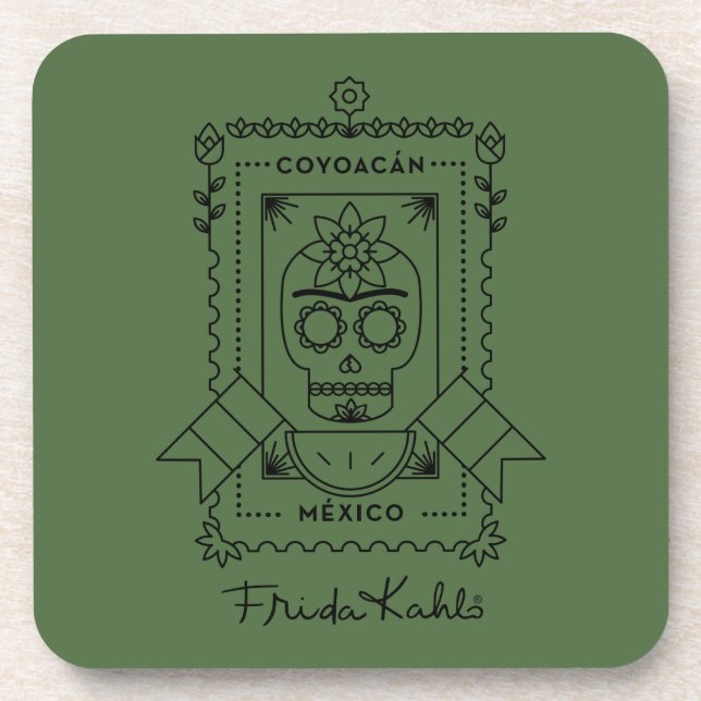 Frida Kahlo | Coyoacán Drink Coaster (Front)