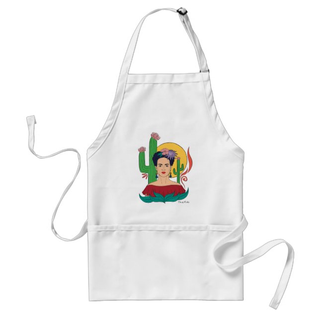 Frida Kahlo Desert Graphic Adult Apron (Front)