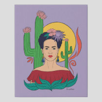Frida Kahlo Desert Graphic Faux Canvas Print