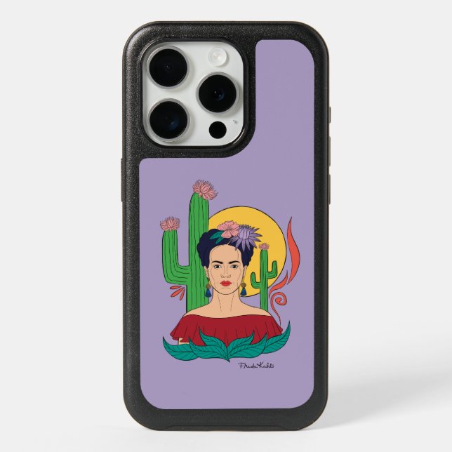 Frida Kahlo Desert Graphic iPhone 15 Pro Case (Back)