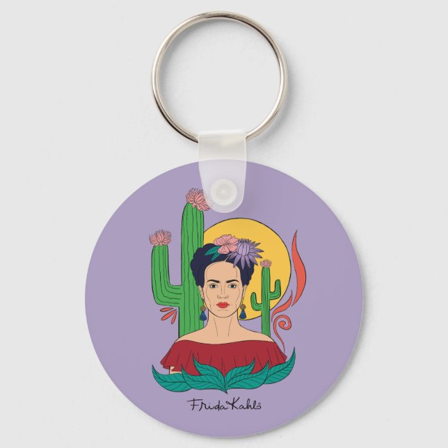 Frida Kahlo Desert Graphic Keychain (Front)