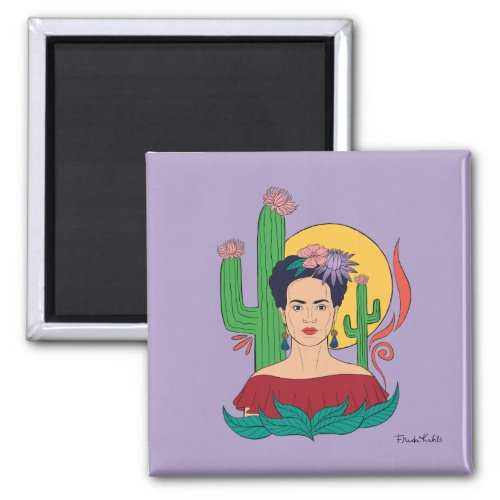 Frida Kahlo Desert Graphic Magnet
