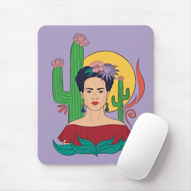 Frida Kahlo Desert Graphic Mouse Pad (With Mouse)