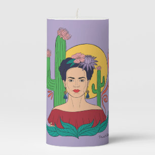 Frida Kahlo Desert Graphic Pillar Candle