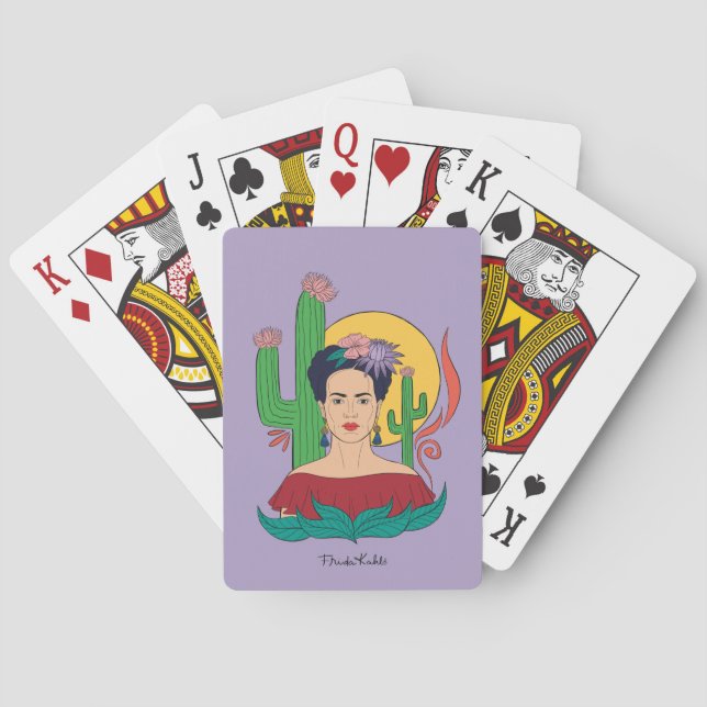 Frida Kahlo Desert Graphic Poker Cards (Back)