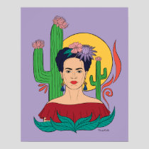 Frida Kahlo Desert Graphic Poster