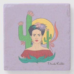 Frida Kahlo Desert Graphic Stone Coaster