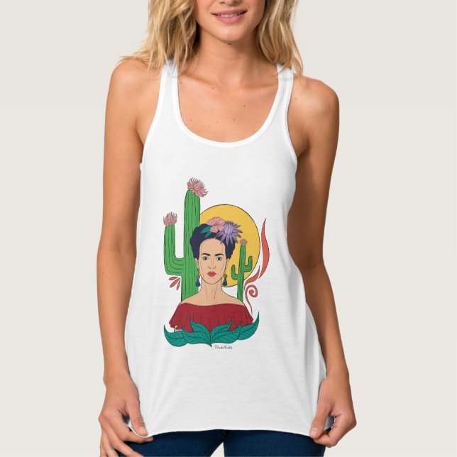 Frida Kahlo Desert Graphic Tank Top (Front)