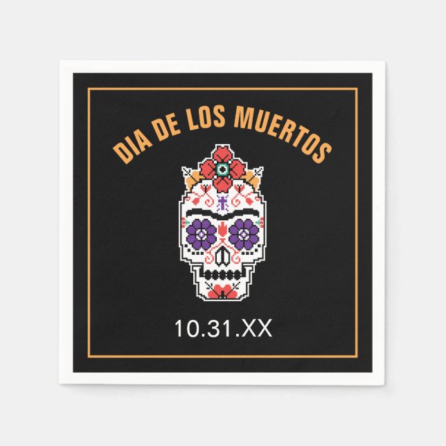 Frida Kahlo | Dia De Los Muertos Napkins (Front)