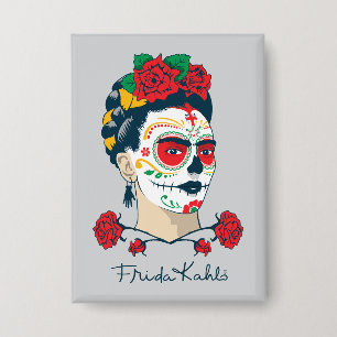 Frida Kahlo   El Día de los Muertos Button