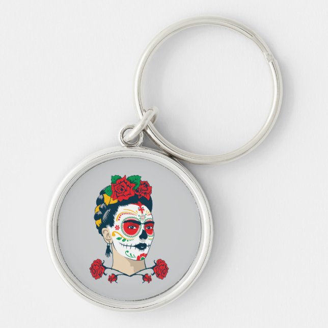 Frida Kahlo | El Día de los Muertos Keychain (Front)