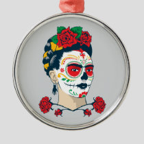 Frida Kahlo | El Día de los Muertos Metal Ornament