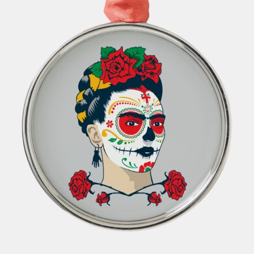Frida Kahlo  El Da de los Muertos Metal Ornament