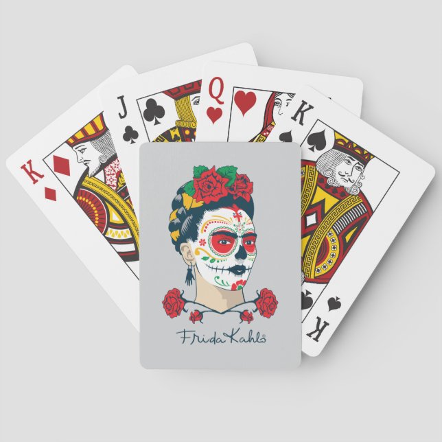 Frida Kahlo | El Día de los Muertos Poker Cards (Back)