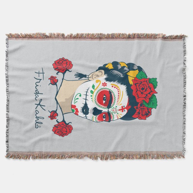 Frida Kahlo | El Día de los Muertos Throw Blanket (Front)