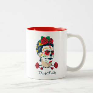 Frida Kahlo El Día de los Muertos Two-Tone Coffee Mug