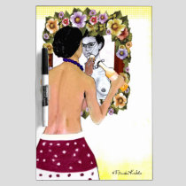 Frida Kahlo en el Espejo Portrait Dry Erase Board