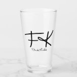 Frida Kahlo &quot;FK&quot; Monogram Signature Glass