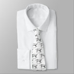 Frida Kahlo &quot;FK&quot; Monogram Signature Pattern Neck Tie