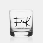 Frida Kahlo &quot;FK&quot; Monogram Signature Whiskey Glass