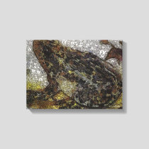 Frida Kahlo FK-Style Frog Painting Canvas Print