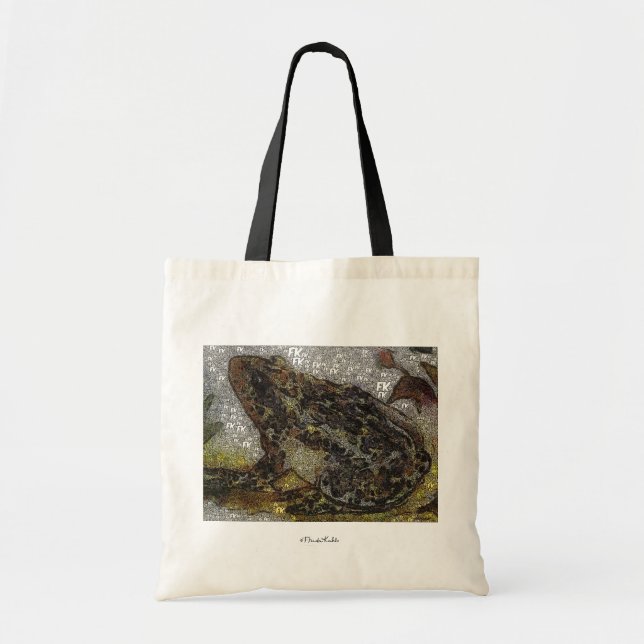 Frida Kahlo FK-Style Frog Painting Tote Bag (Front)