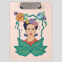 Frida Kahlo Floral Frame Graphic Clipboard
