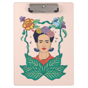 Frida Kahlo Floral Frame Graphic Clipboard
