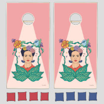 Frida Kahlo Floral Frame Graphic Cornhole Set