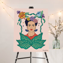 Frida Kahlo Floral Frame Graphic Foam Board