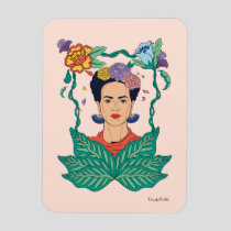 Frida Kahlo Floral Frame Graphic Magnet
