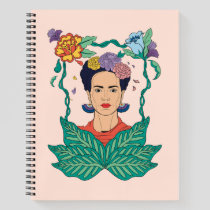Frida Kahlo Floral Frame Graphic Notebook