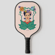 Frida Kahlo Floral Frame Graphic Pickleball Paddle