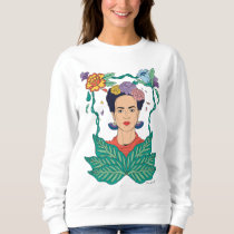 Frida Kahlo Floral Frame Graphic Sweatshirt
