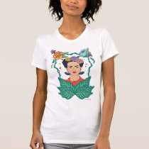 Frida Kahlo Floral Frame Graphic T-Shirt