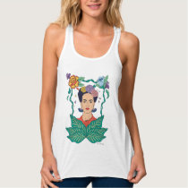 Frida Kahlo Floral Frame Graphic Tank Top