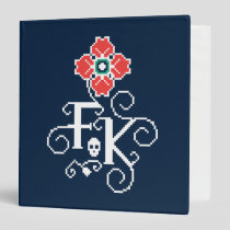 Frida Kahlo | Floral Tribute 3 Ring Binder