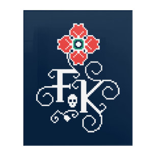 Frida Kahlo Floral Tribute Acrylic Print