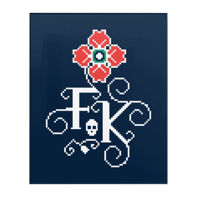 Frida Kahlo | Floral Tribute Acrylic Print (Front)