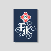 Frida Kahlo | Floral Tribute Canvas Print