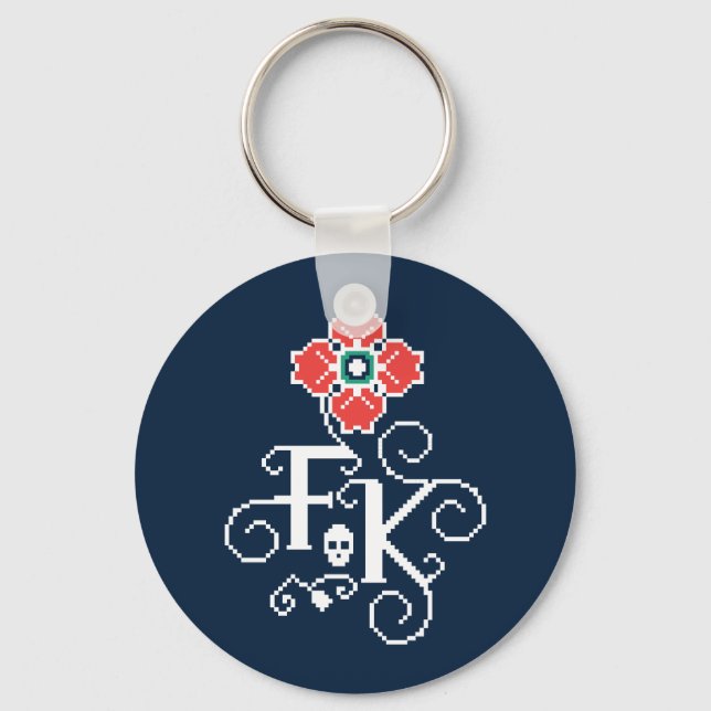 Frida Kahlo | Floral Tribute Keychain (Front)