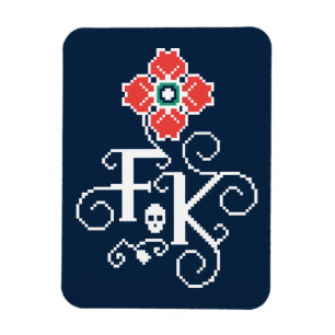 Frida Kahlo Floral Tribute Magnet