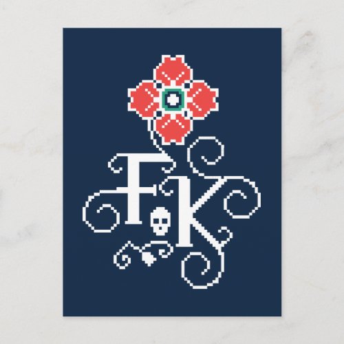 Frida Kahlo  Floral Tribute Postcard