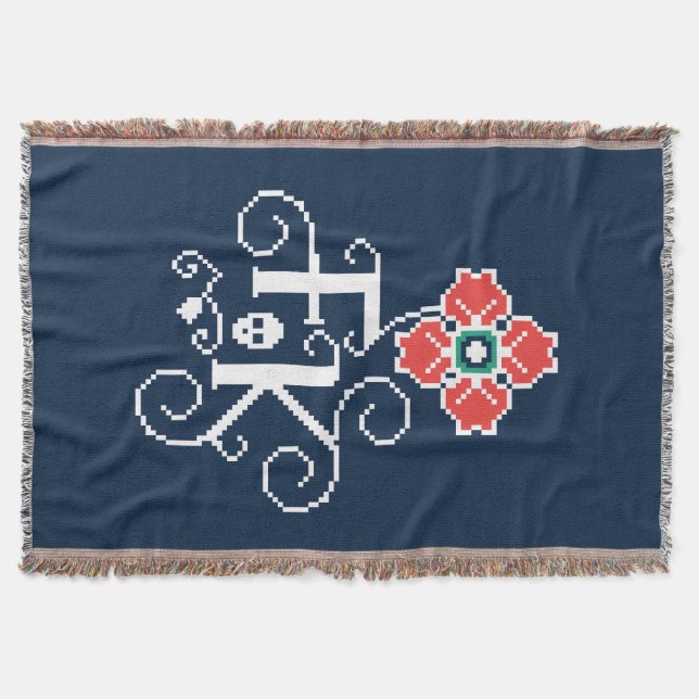 Frida Kahlo | Floral Tribute Throw Blanket (Front)