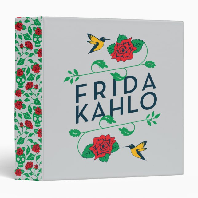 Frida Kahlo | Floral Typography Binder (Front/Spine)