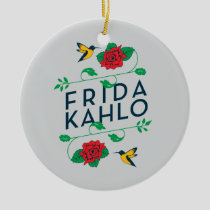 Frida Kahlo | Floral Typography Ceramic Ornament