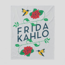 Frida Kahlo | Floral Typography Fleece Blanket