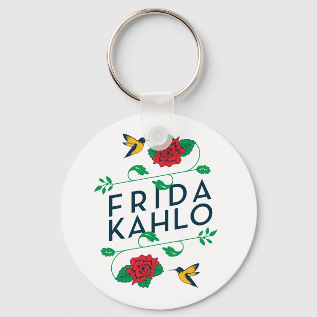 Frida Kahlo | Floral Typography Keychain (Front)